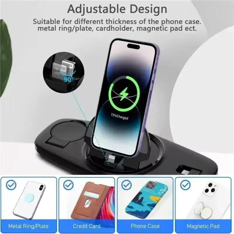 3 in 1 고속 무선 충전 스테이션, 아이폰 17 1 - Smartwatch X12 리뷰 및 가격