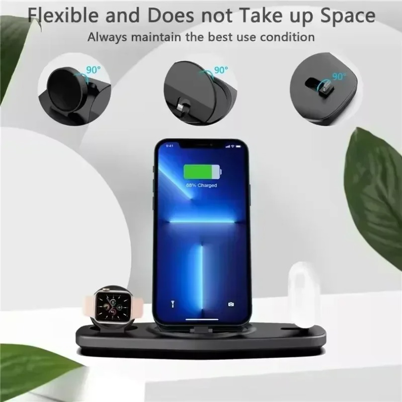3 in 1 고속 무선 충전 스테이션, 아이폰 17 1 - Smartwatch X12 리뷰 및 가격
