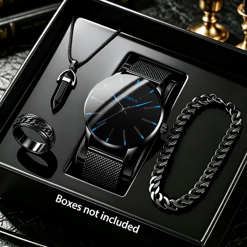 세련되고 우아한 디자인의 쿼츠 시계와 액세서리 세트(4 - Best Smartwatch Accessories 리뷰 및 가격