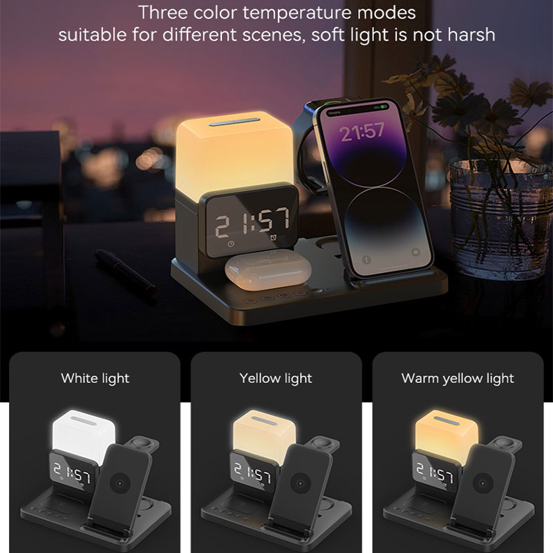 6 in 1 접이식 램프 무선 충전 패드 스탠드 알람  - Smartwatch X12 리뷰 및 가격