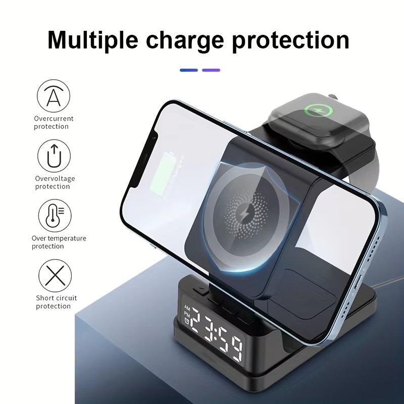 4 In 1 자기 무선 충전기 iPhone 15 14  - Smartwatch X12 리뷰 및 가격